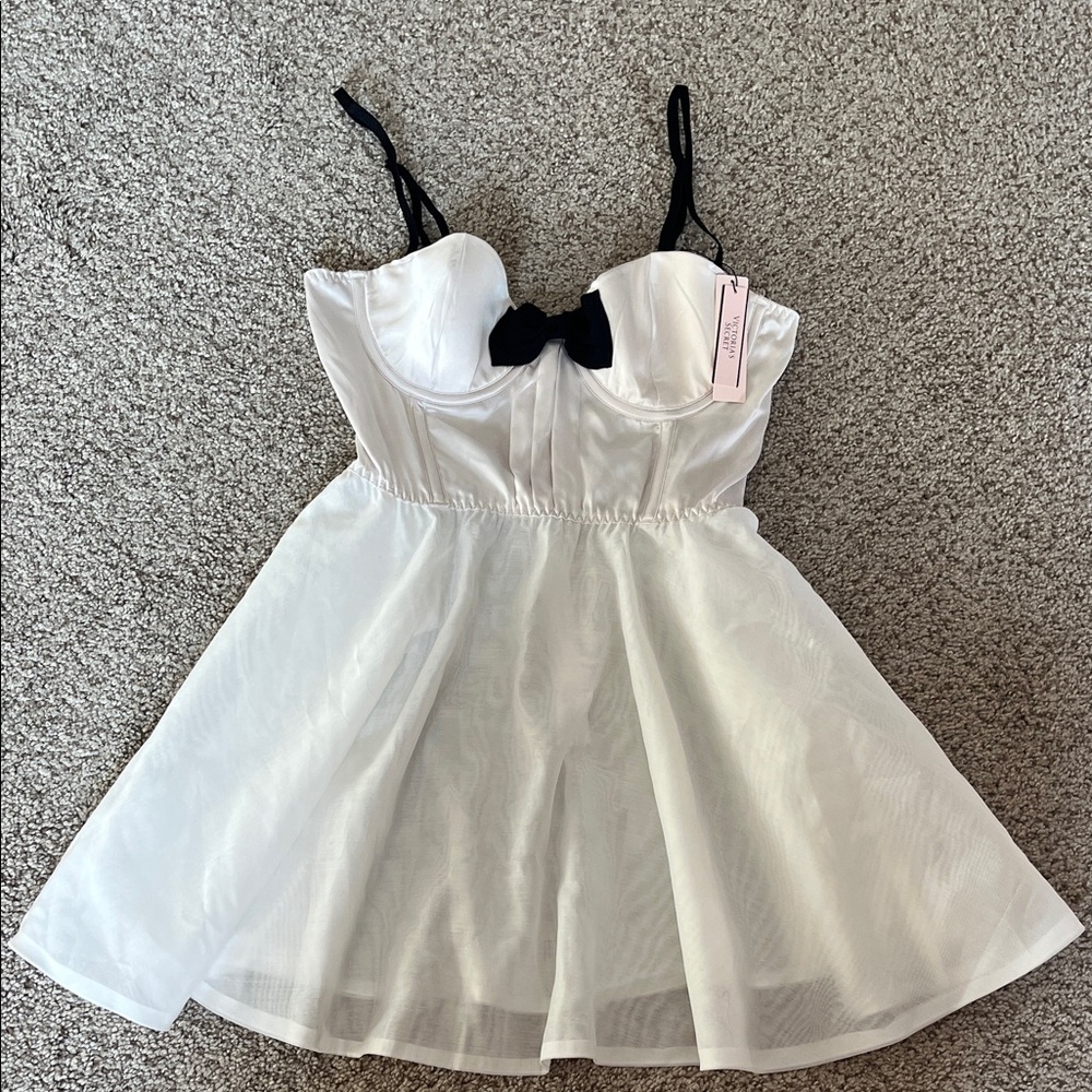 Victoria’s Secret white & black lingerie gown